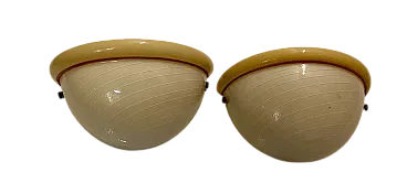 Coppia di applique in vetro di Murano, Italia, anni '70