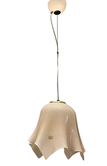 Pink Murano glass pendant lamp by De Mayo, 90s