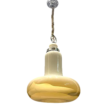 Lampada a sospensione Mid-Century in vetro di Murano, anni '70