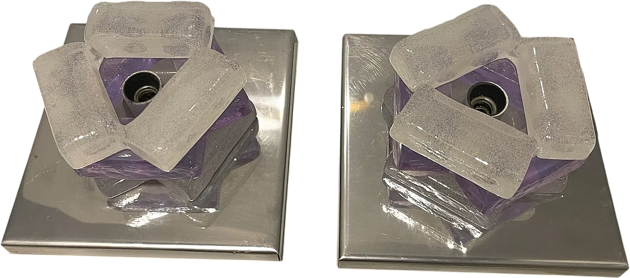 Pair of sconces by Albano Poli for Poliarte, 1970s 13