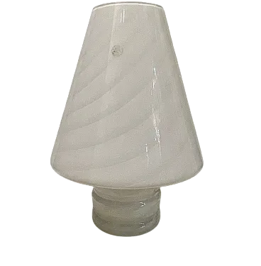 Lampada da tavolo in vetro di Murano di Venini, anni '70
