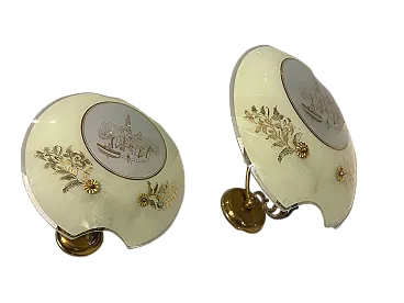 Coppia di applique in stile Liberty, Italia, anni '40