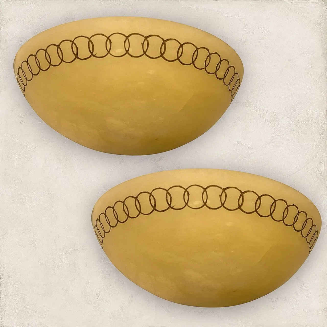 Pair of marbled glass sconces, 1980s 1