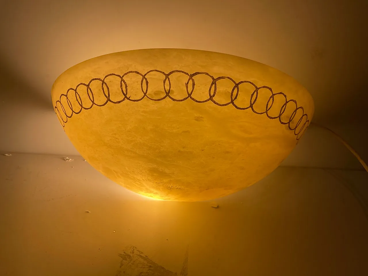 Pair of marbled glass sconces, 1980s 4