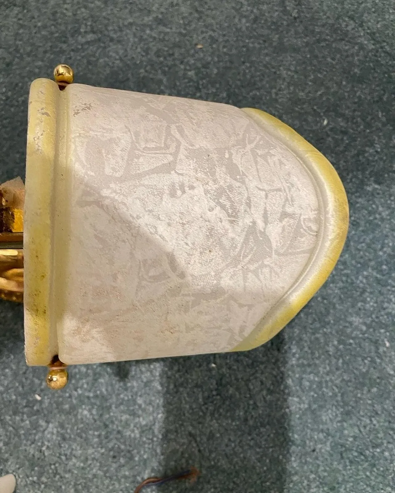 Murano glass and brass wall lights, 1980s, set of 2 7