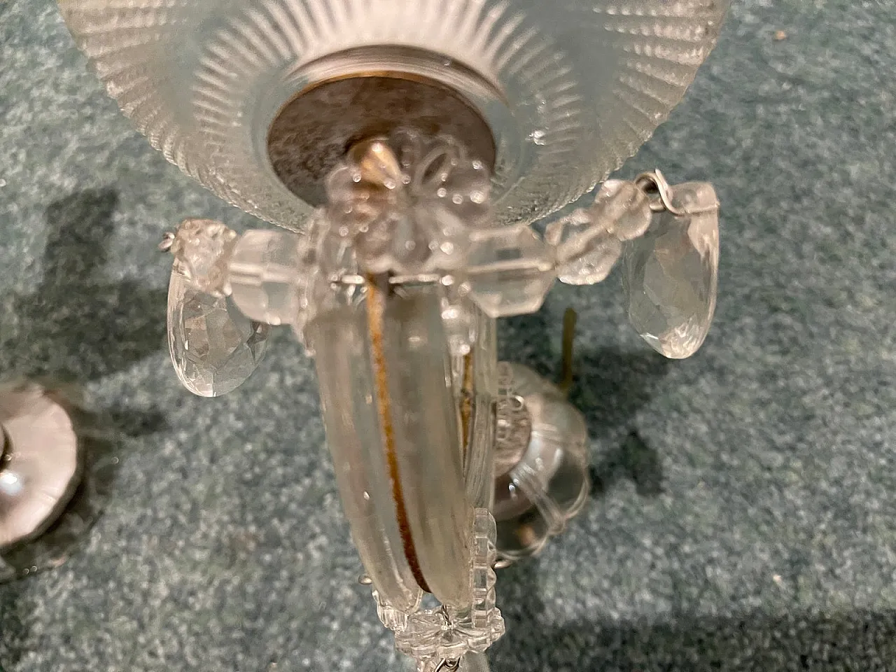 3 applique in vetro di Murano e cristallo,  anni '70 2