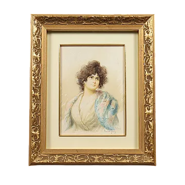 Umberto Zini, acquerello su carta, '800