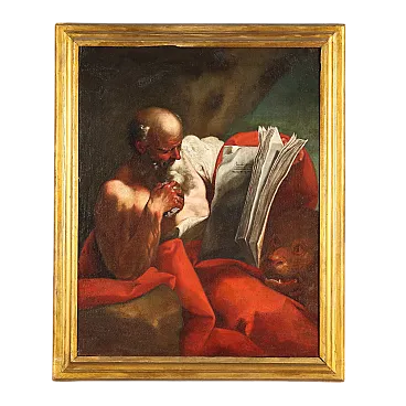 San Girolamo, dipinto olio su tela, '700