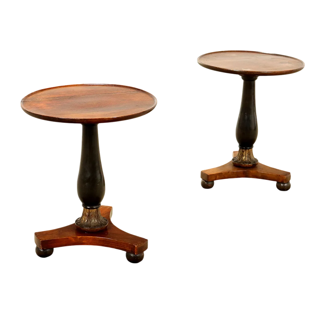 Coppia di tavolini in legno in stile Impero, '900 7