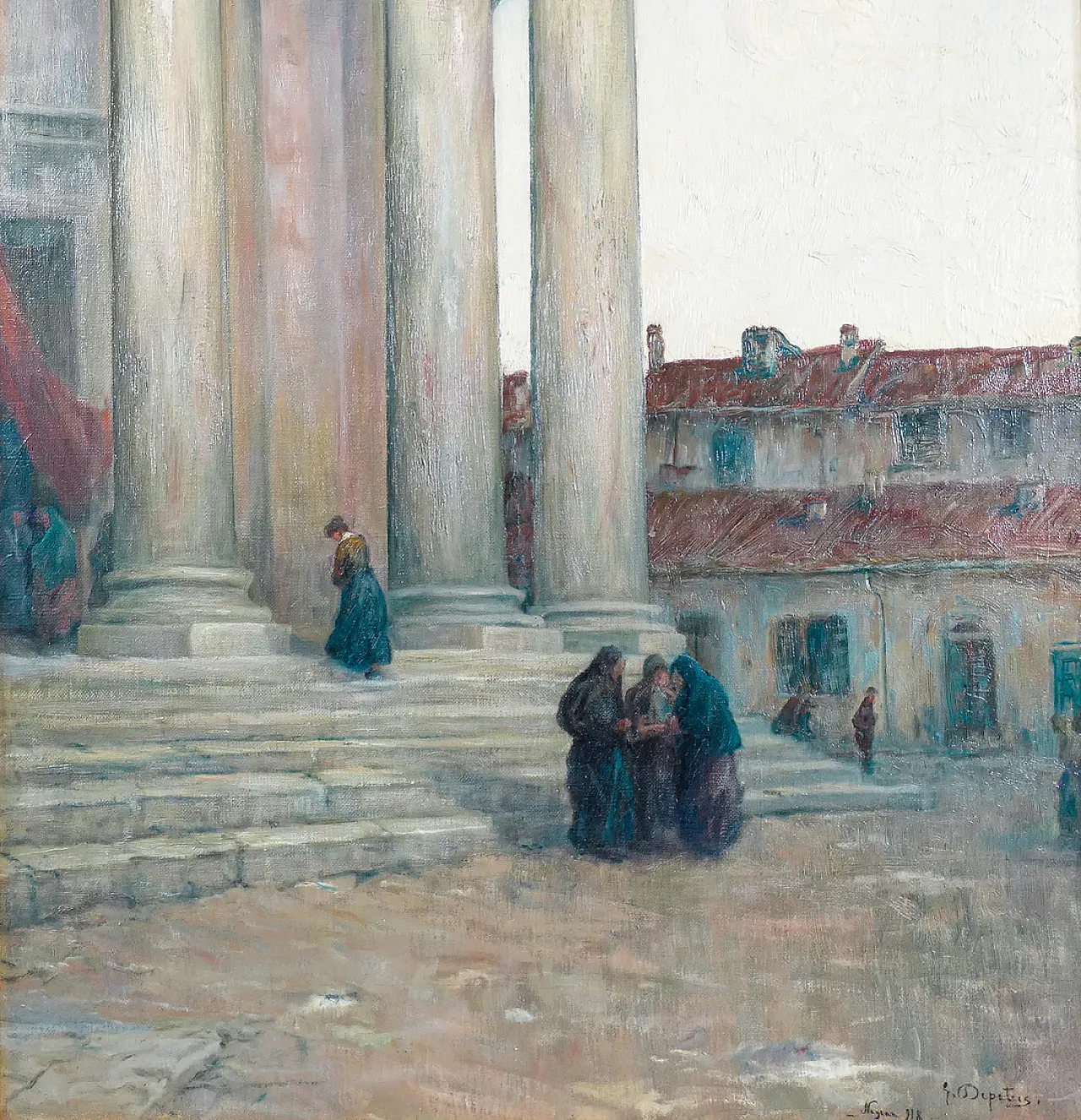 Giovanni Depetris, Dopo la messa, olio su tela, primo '900 3