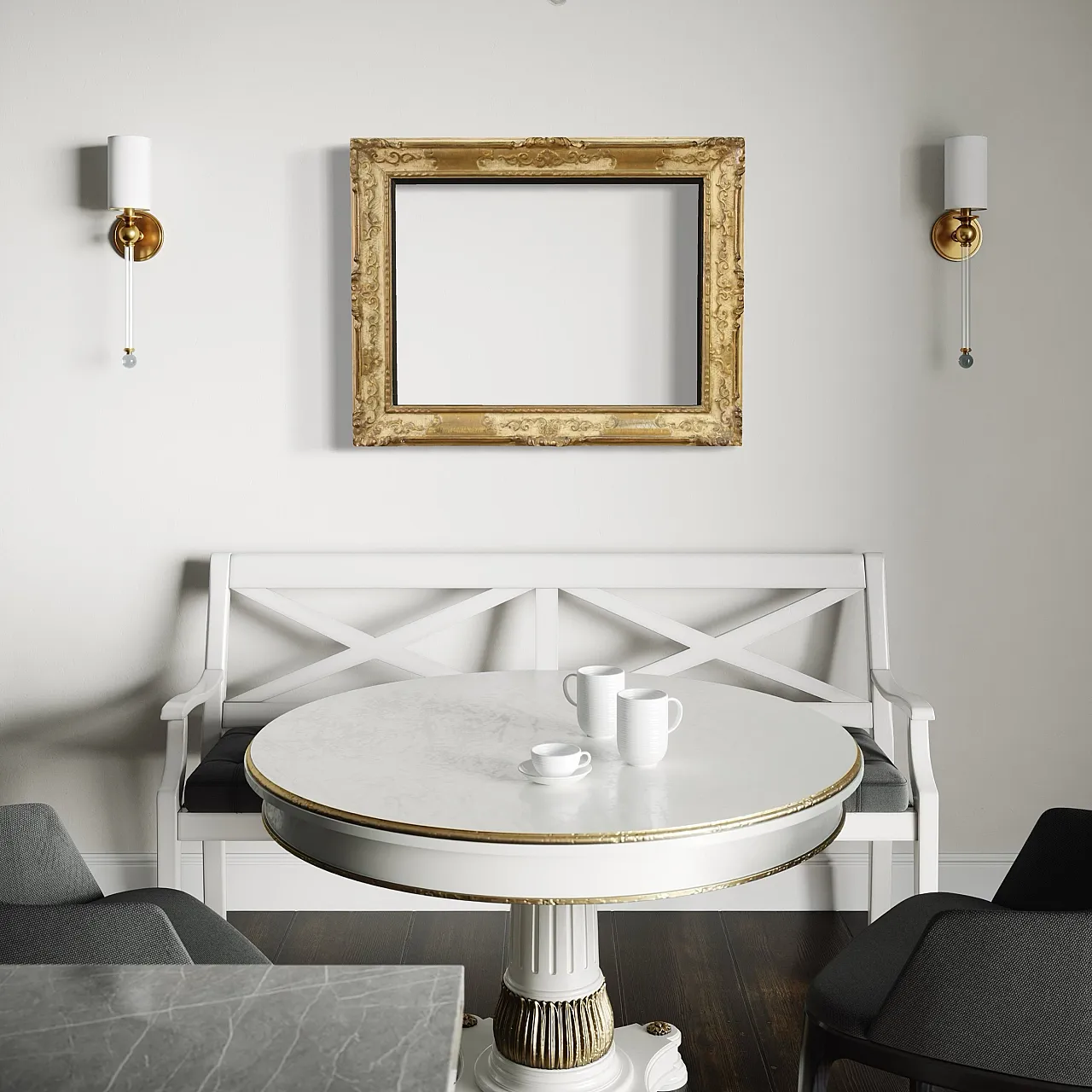 Italian lacquered and gilded frame, 20th century 9