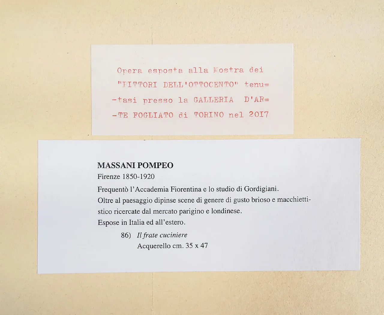 Il frate cuciniere di Pompeo Massani, acquerello, '800 9