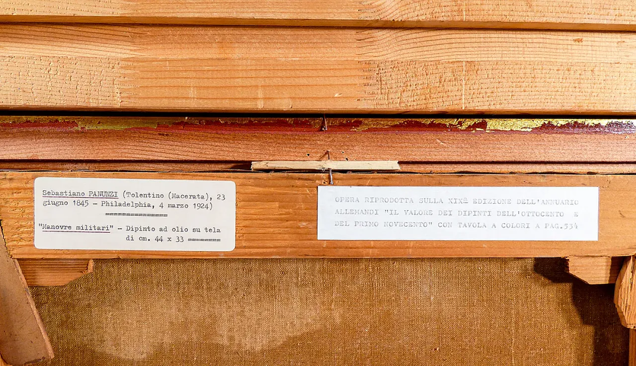 Manovre militari di Sebastiano Panuzi, olio su tela, tardo '800 8