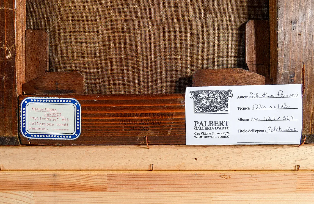 Solitudine di Sebastiano Panuzi, olio su tela, tardo '800 8