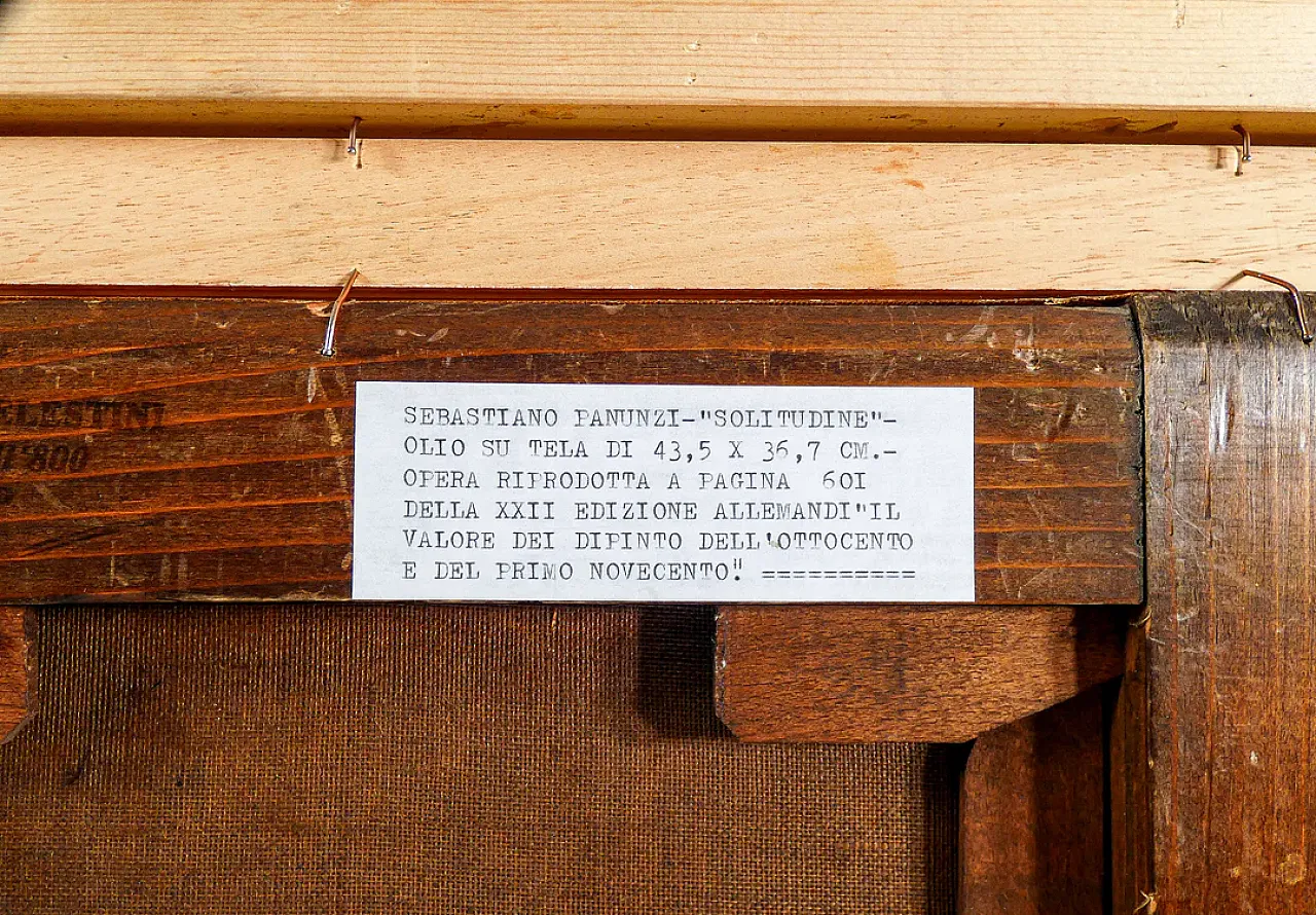 Solitudine di Sebastiano Panuzi, olio su tela, tardo '800 9