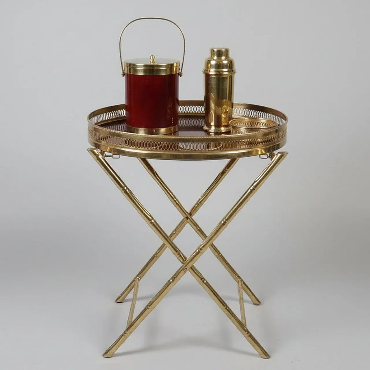 Set da cocktail di E. Orefice in lucite e ottone, anni '60 2