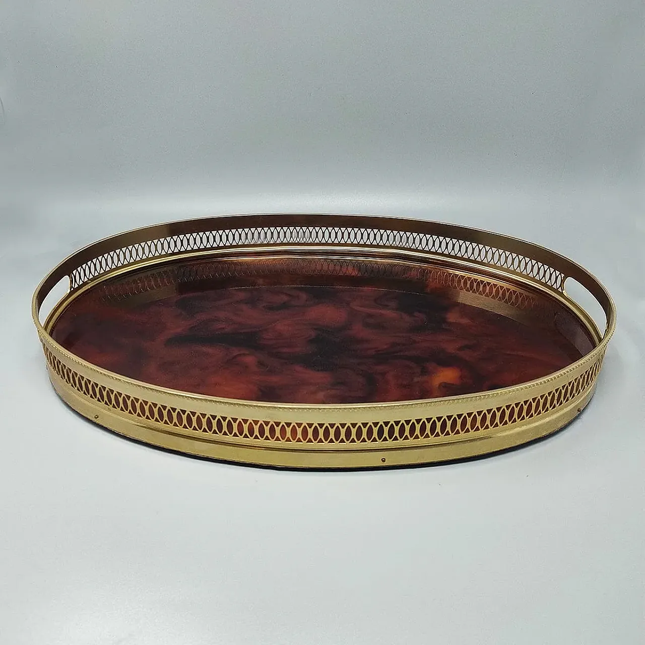 Set da cocktail di E. Orefice in lucite e ottone, anni '60 13