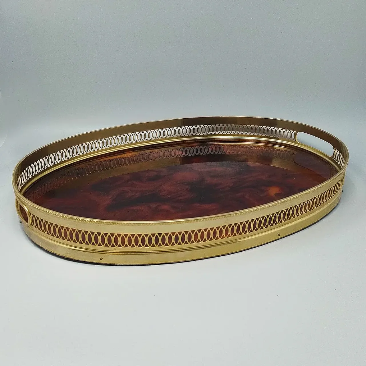 Set da cocktail di E. Orefice in lucite e ottone, anni '60 14