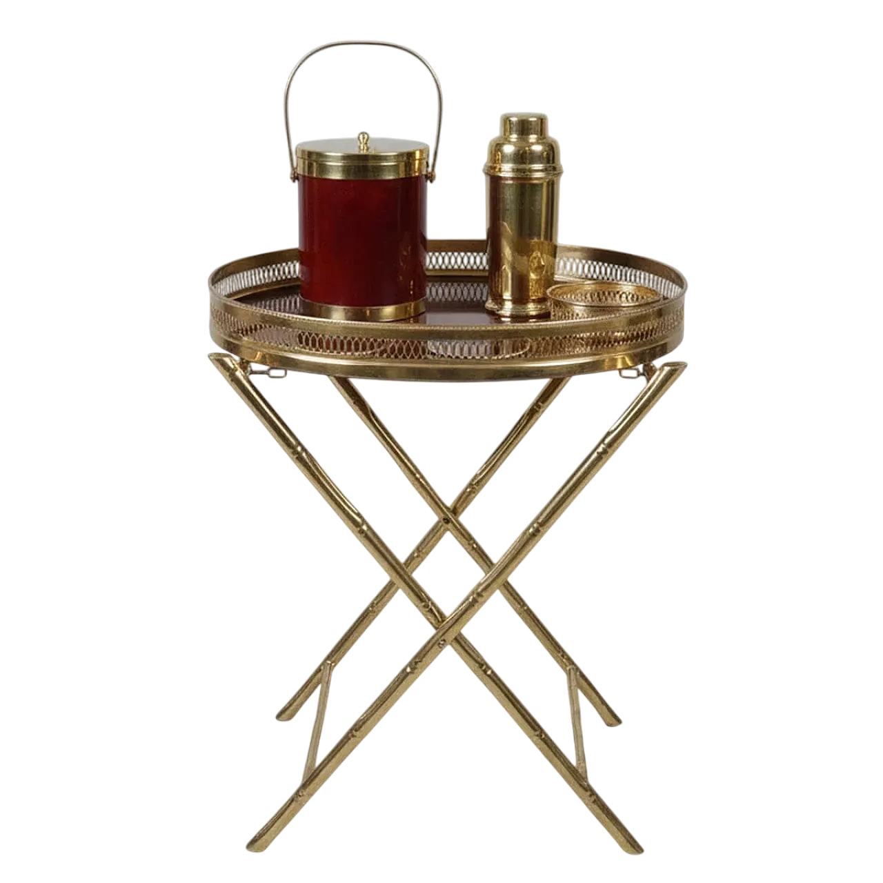 Set da cocktail di E. Orefice in lucite e ottone, anni '60 15