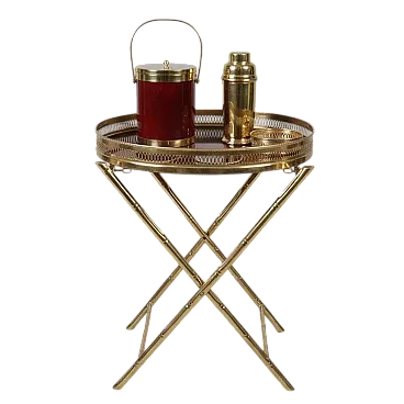 Set da cocktail di E. Orefice in lucite e ottone, anni '60