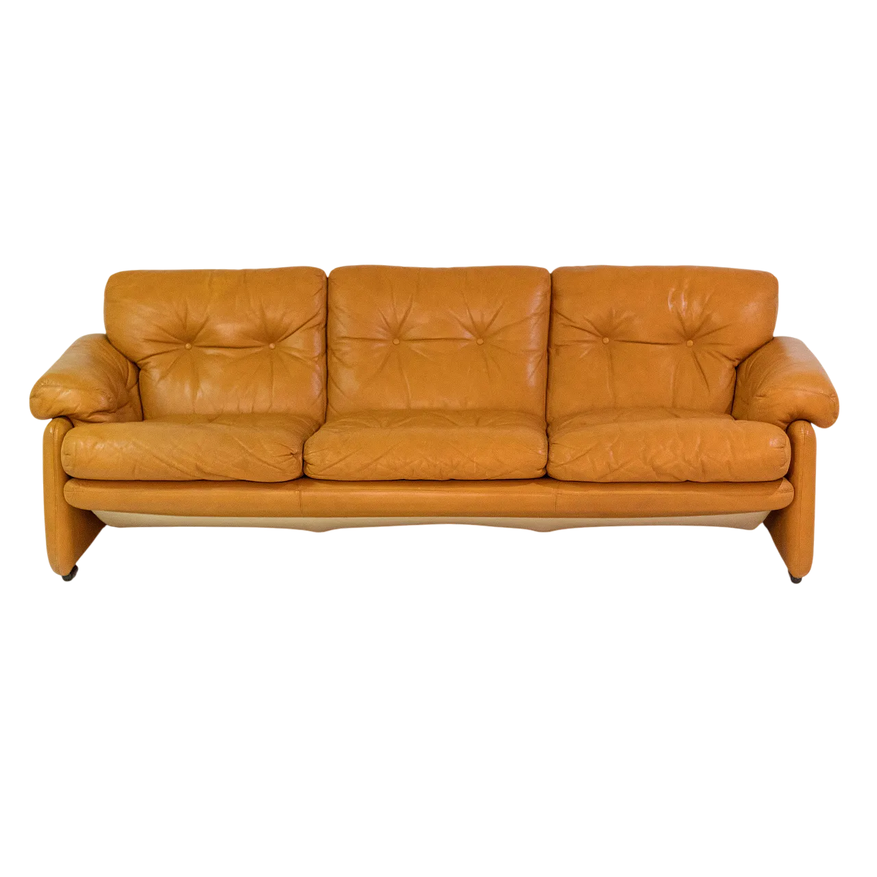 Divano Coronado di Tobia Scarpa per C&B in pelle, anni '70 21