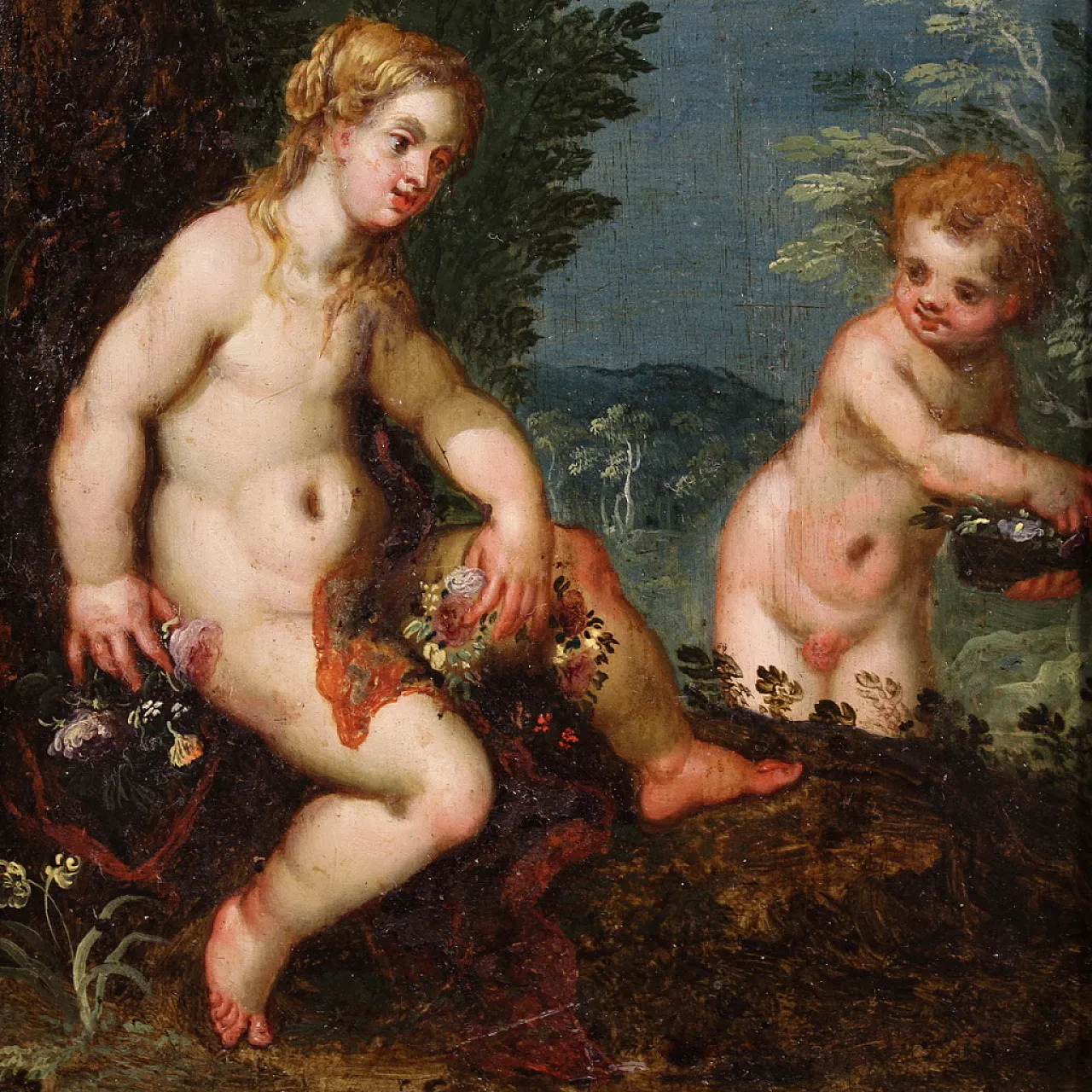 Flemish painting on copper, mythological scene, 17th century 3