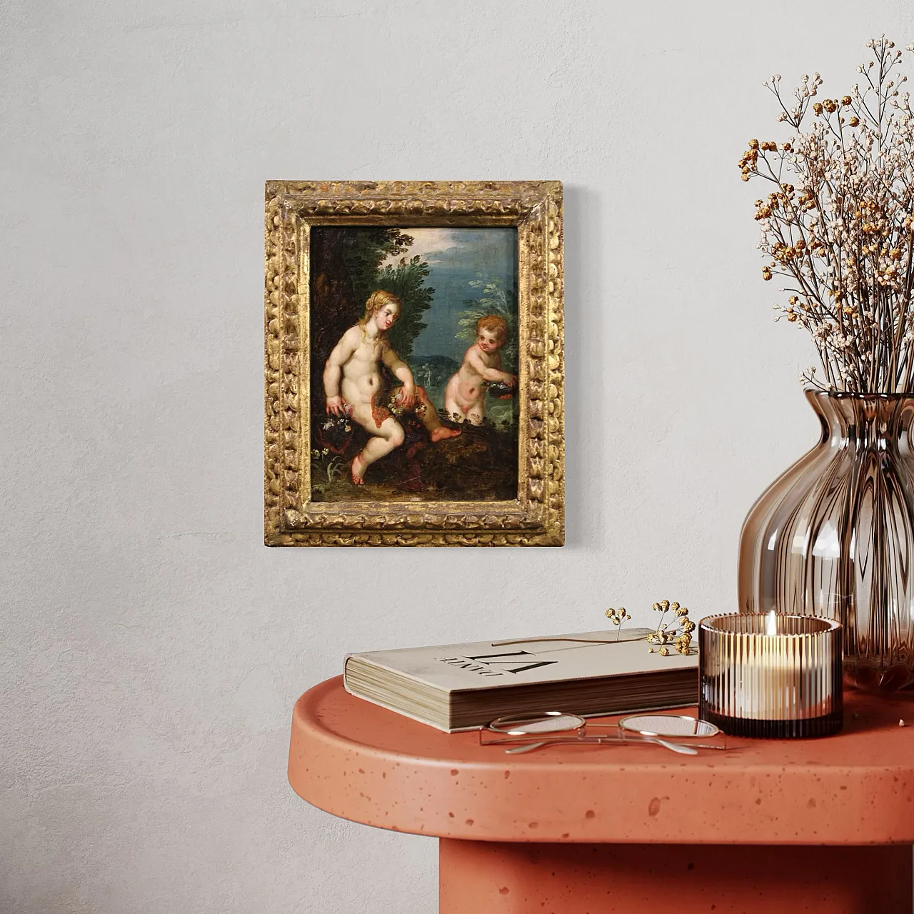 Flemish painting on copper, mythological scene, 17th century 5