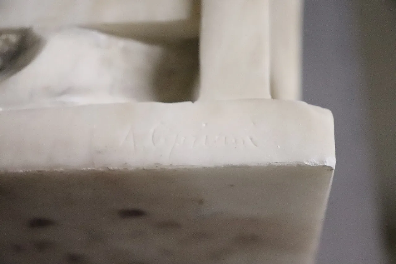 White marble sculpture signed A. Cipriani 13