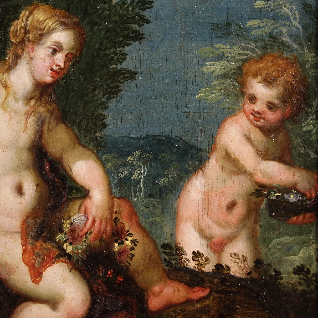 Flemish painting on copper, mythological scene, 17th century 9