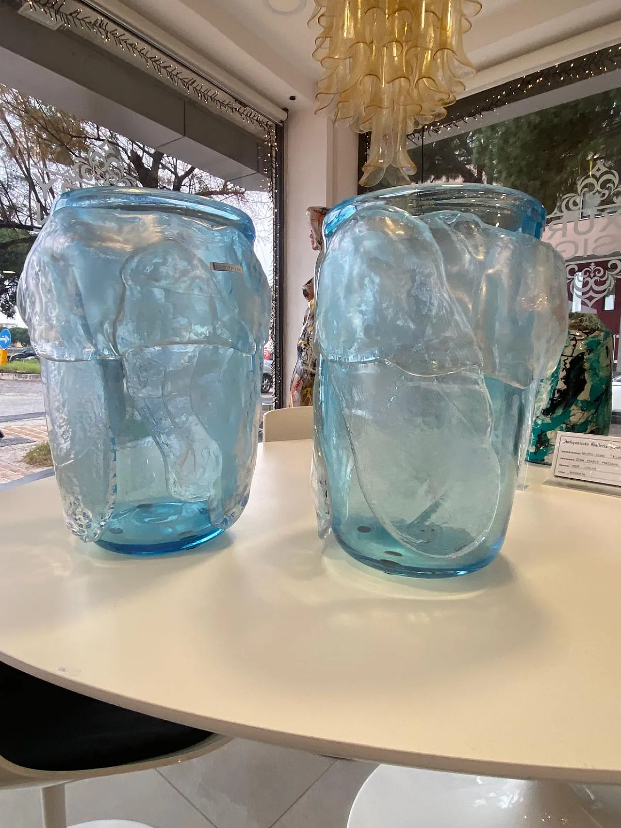 Pair of Murano glass vases by Costantini, 1990s 3