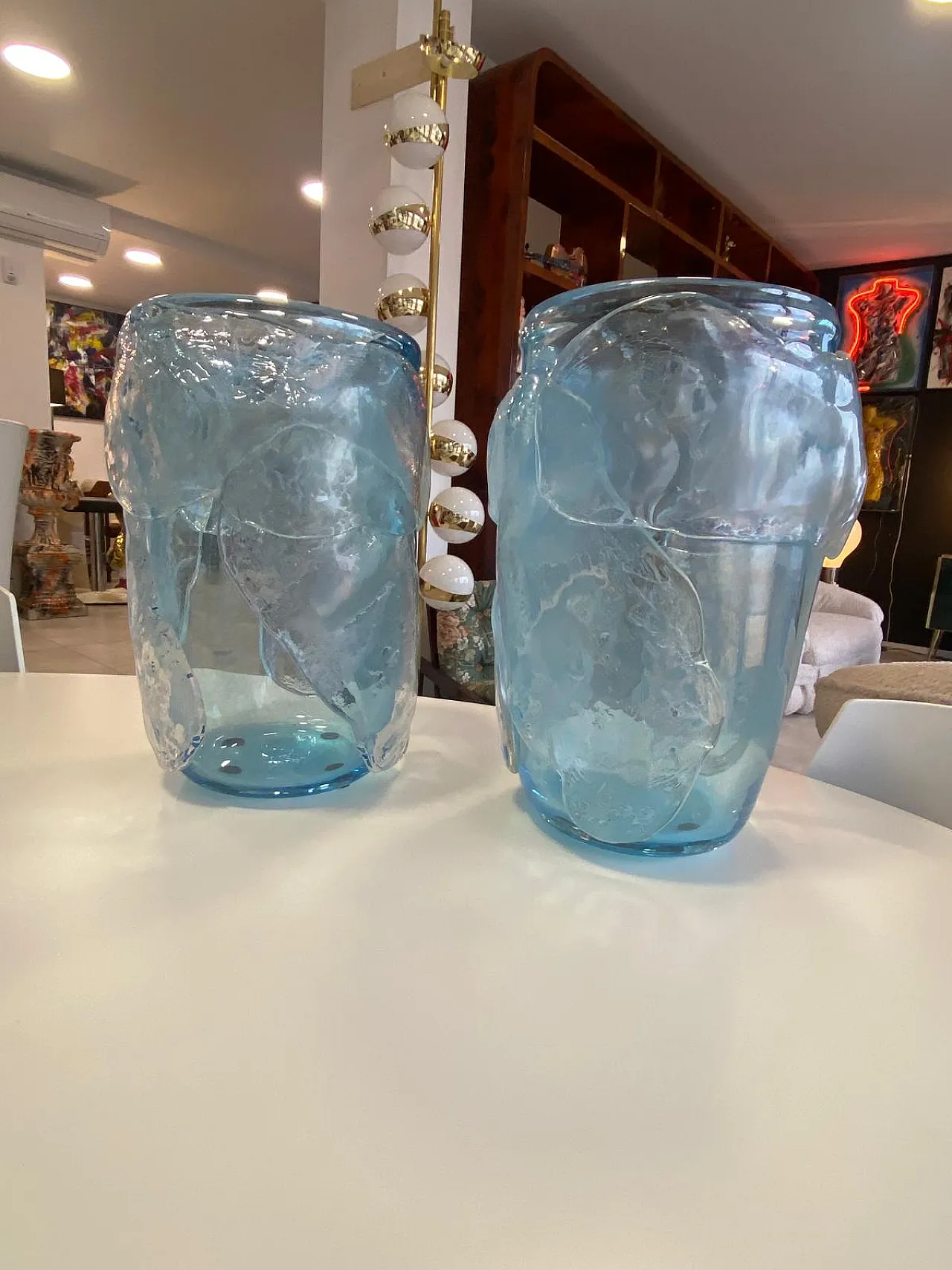 Pair of Murano glass vases by Costantini, 1990s 4
