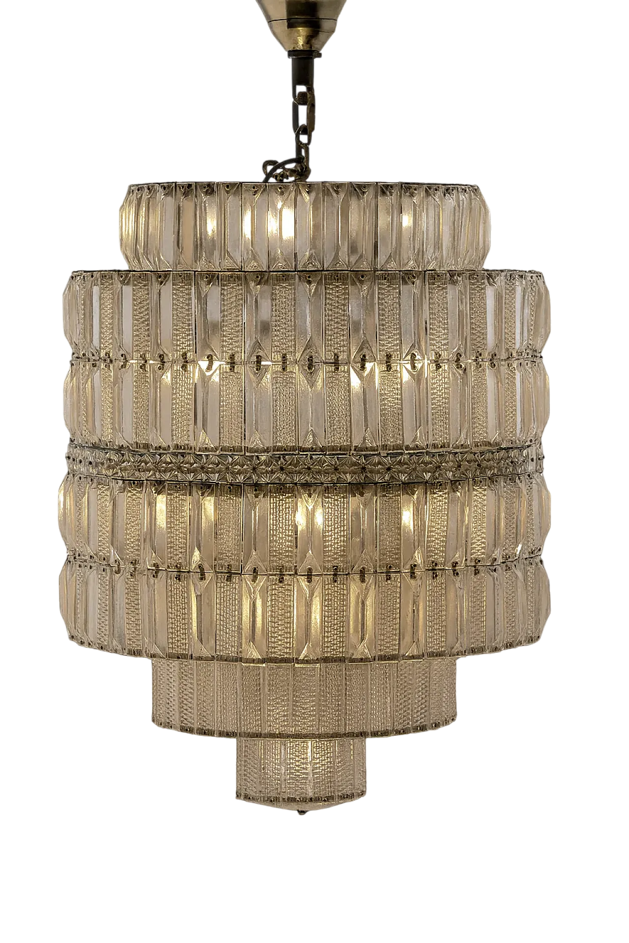 Lampadario in cristallo a più livelli, anni '60 16