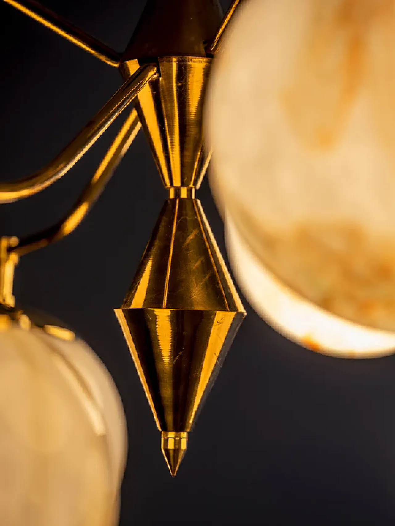 Lampadario in vetro marmorizzato, fine '900 6