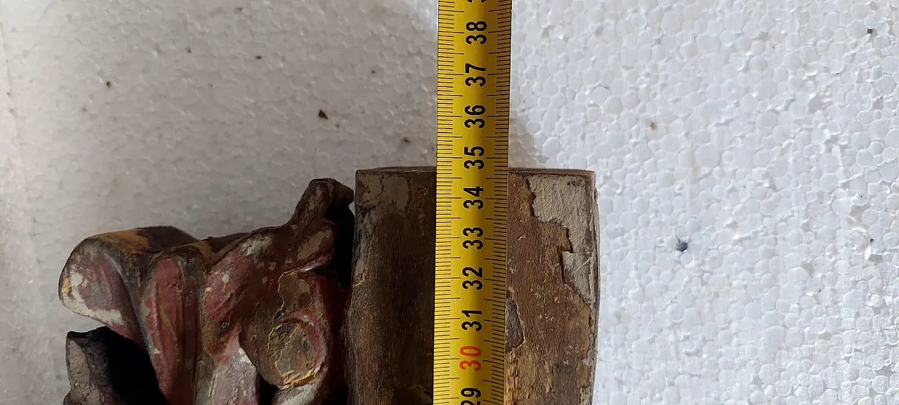Fragment of a Sicilian cart in carved and painted wood, 19th century 8