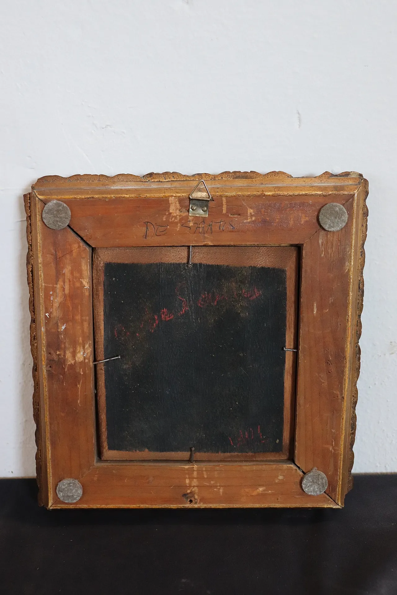 Nude of a young woman, oil on panel, signature and date on the back, early 1900s 6