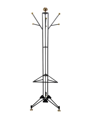 Appendiabiti da terra in ferro e ottone, anni '50