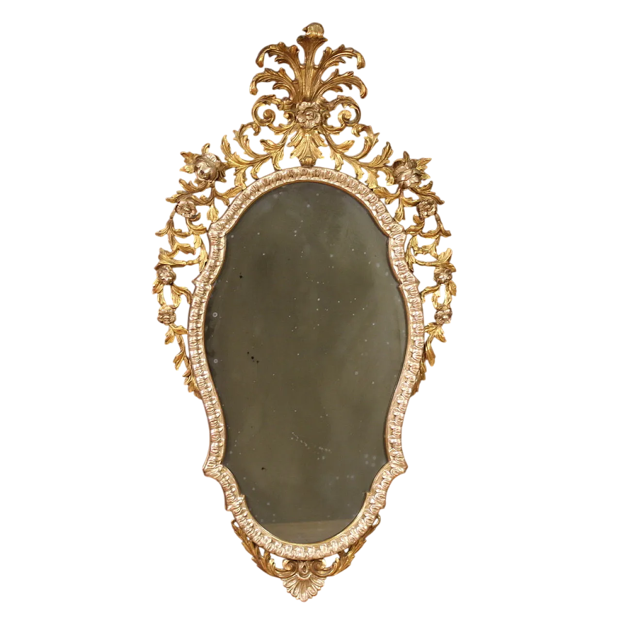 Specchiera italiana dorata in stile Luigi XV, '900 13