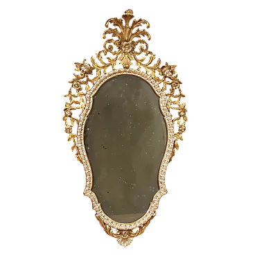 Italian Louis XV style gilt mirror, 70s