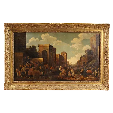 Flemish painting on panel signed Droochsloot and dated, 1646