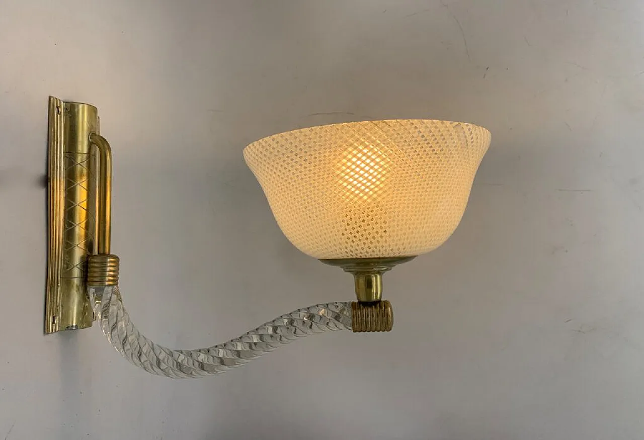 Coppia di lampade da parete di Venini, anni '50 2