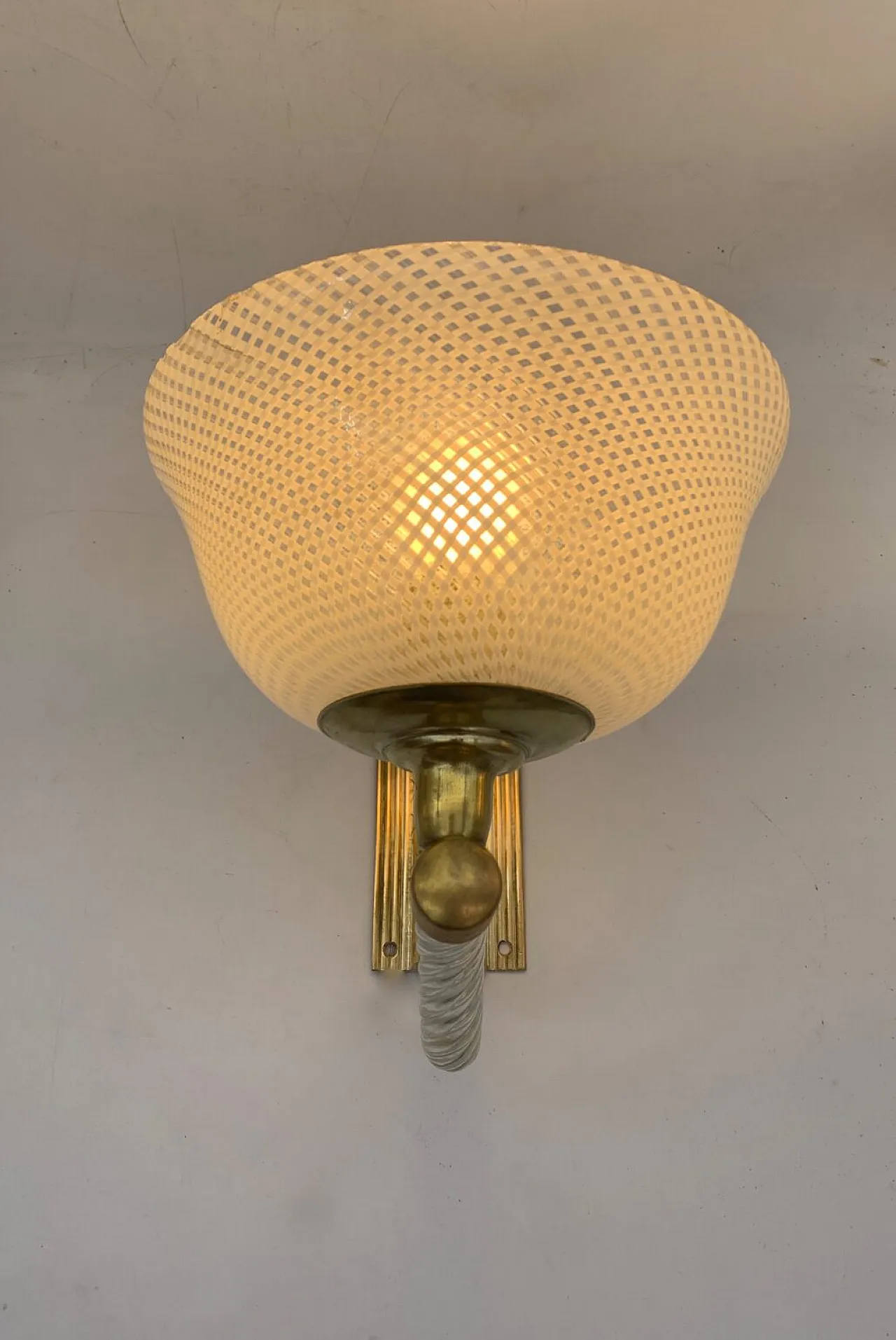 Coppia di lampade da parete di Venini, anni '50 3