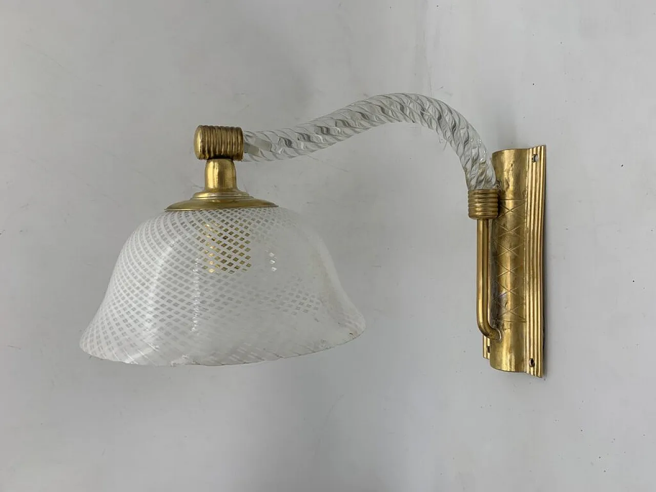 Coppia di lampade da parete di Venini, anni '50 4