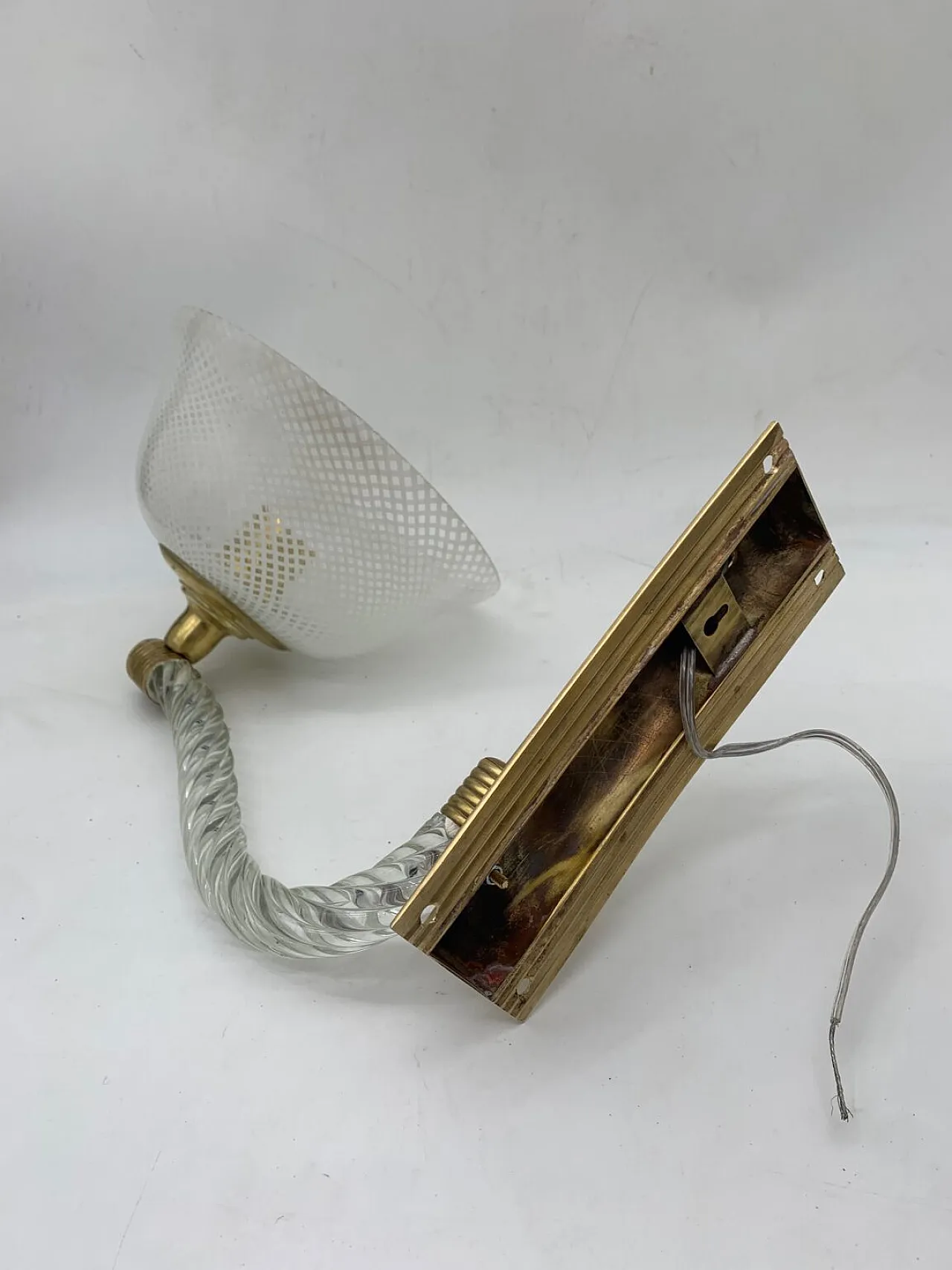 Coppia di lampade da parete di Venini, anni '50 6