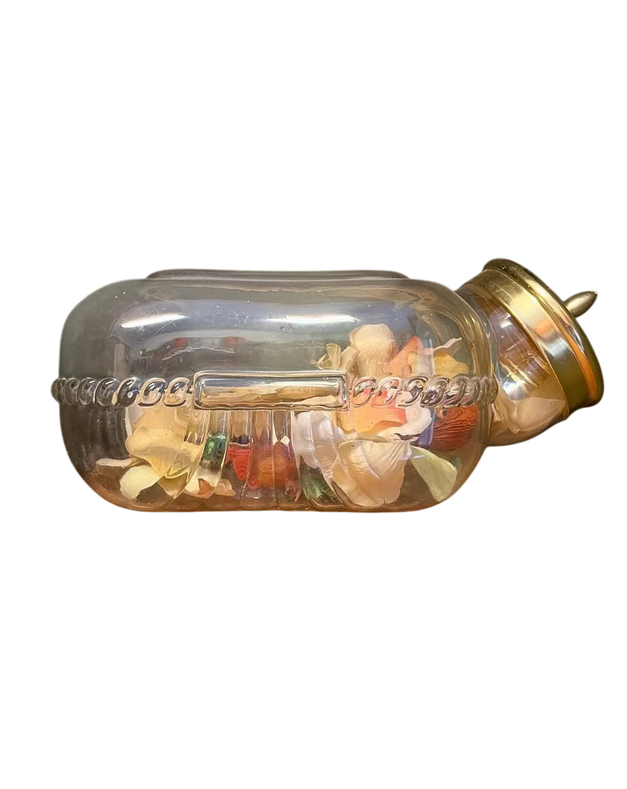 Glass biscuit jar, 1940s 5