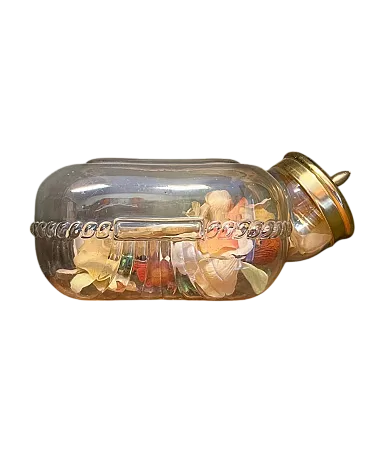 Biscottiera in vetro, anni '40