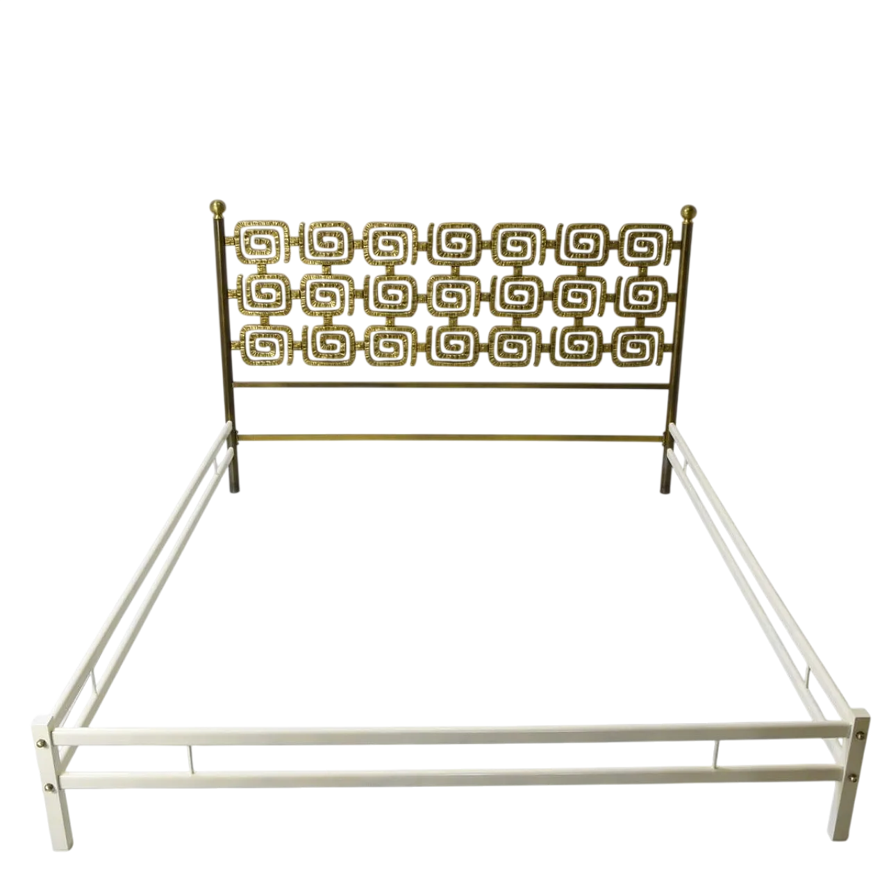 Letto in ottone in stile Osvaldo Borsani, anni '60 10