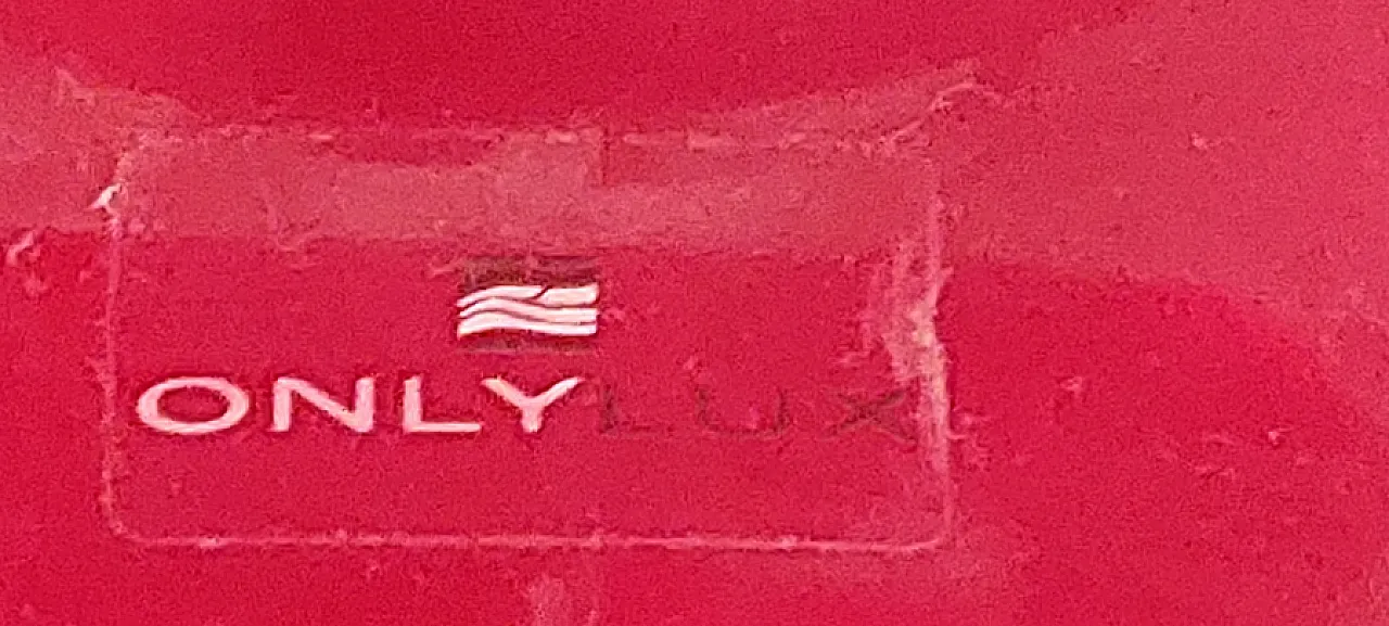 Grande vaso in vetro soffiato rosso, '900 4