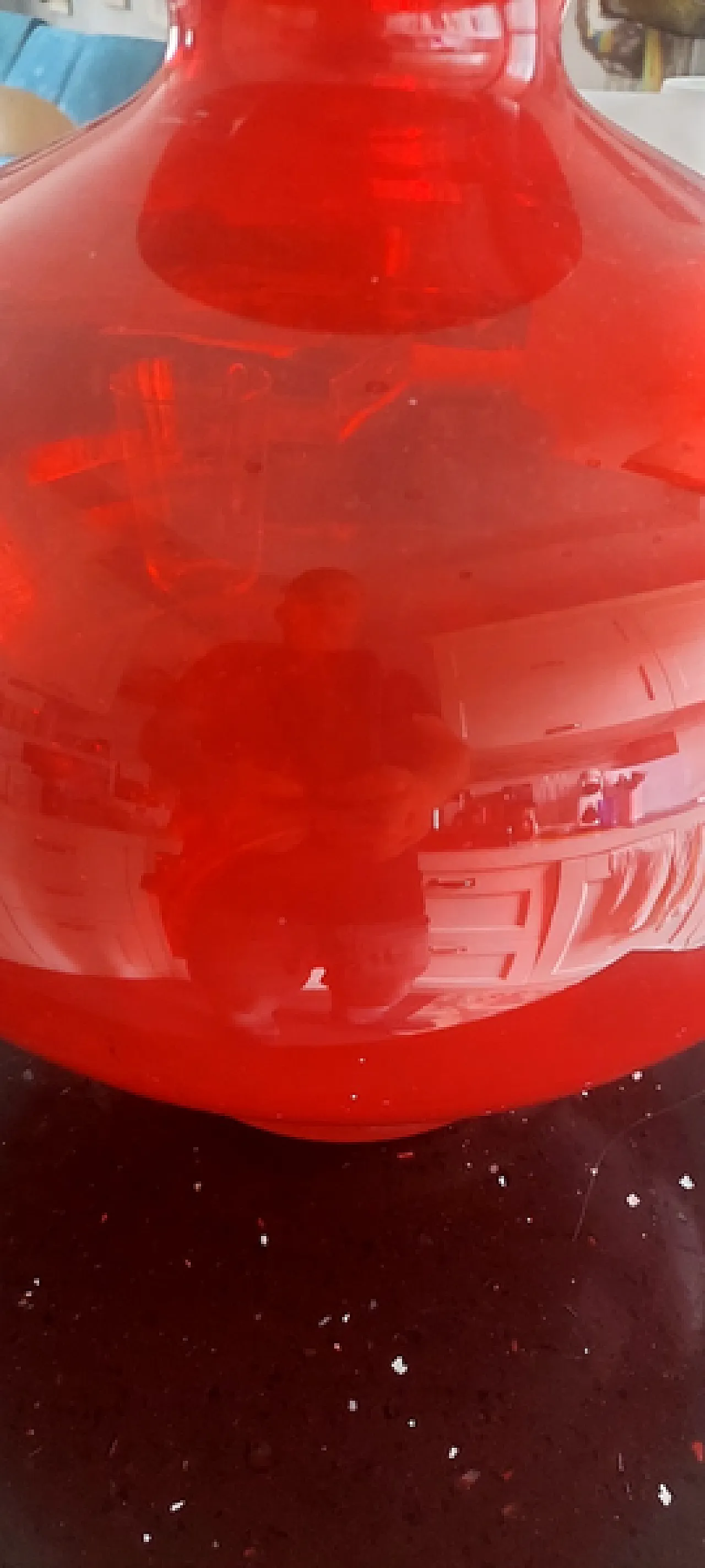 Grande vaso in vetro soffiato rosso, '900 5