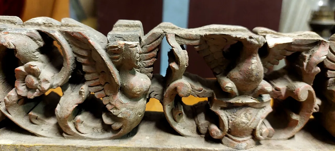 Fragment of a Sicilian cart in carved wood, 19th century 4