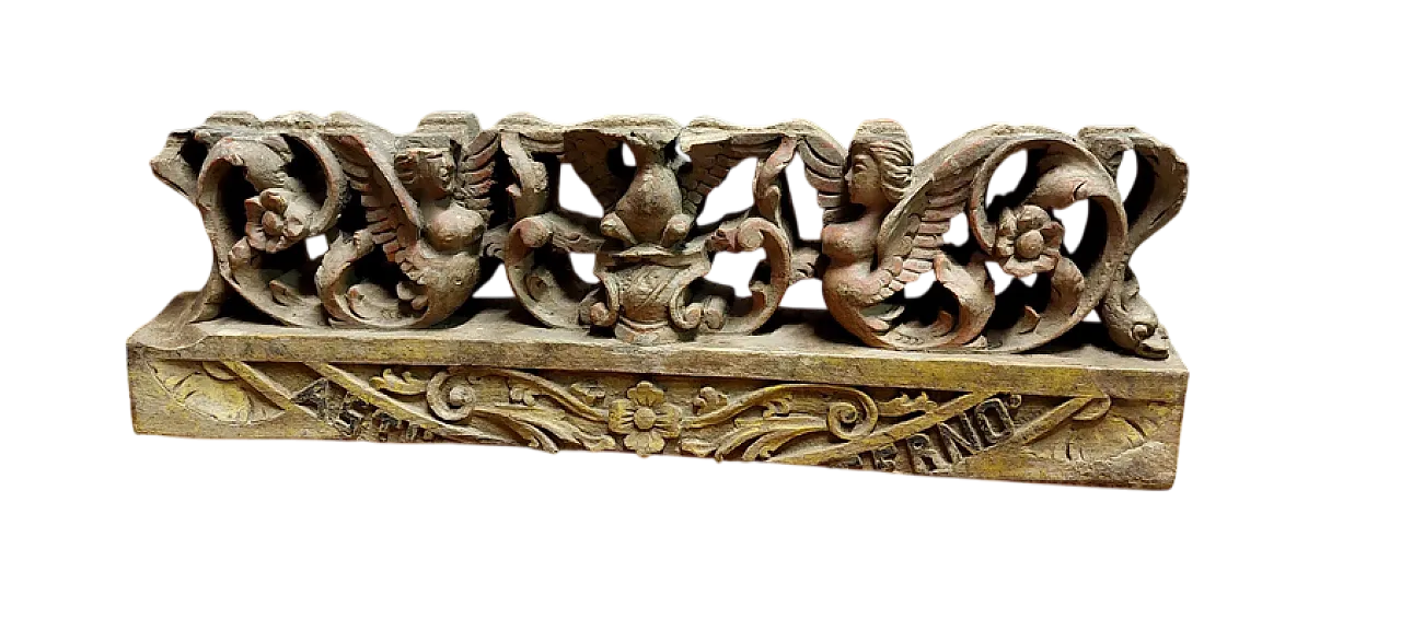 Fragment of a Sicilian cart in carved wood, 19th century 8